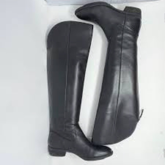 NWOT Arturo Chiang black leather over the knee riding boots size 8 $180 Retail - Picture 1 of 14